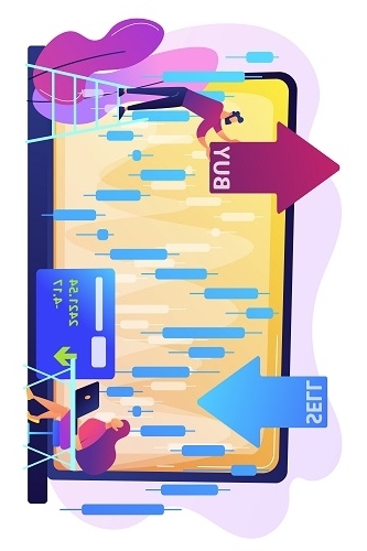 Dos personas haciendo trading